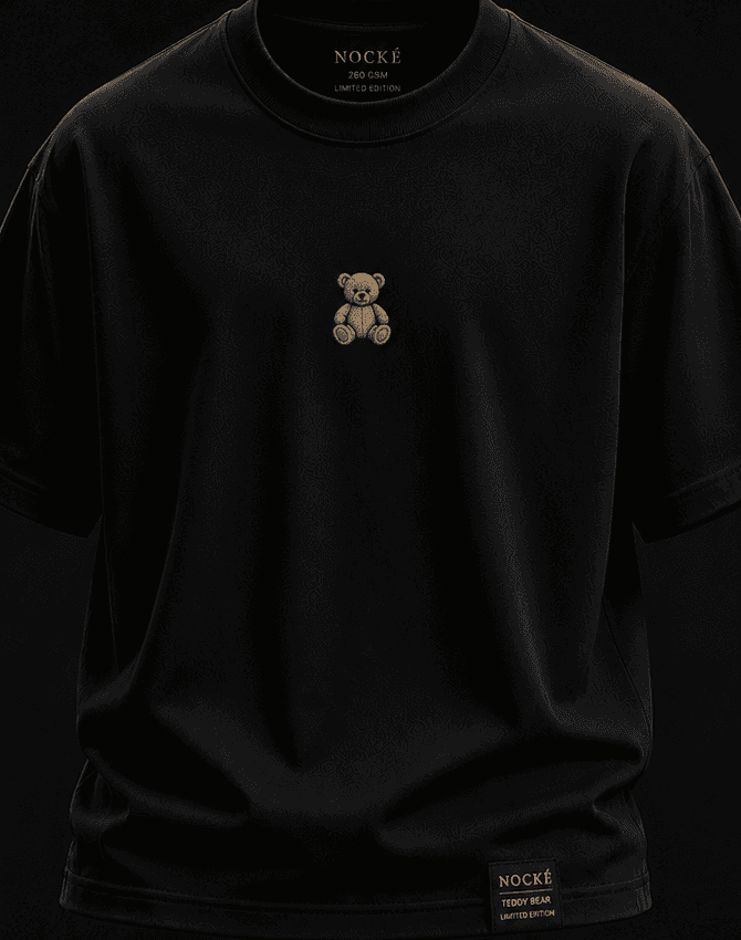 Teddy Bear Tee in Black