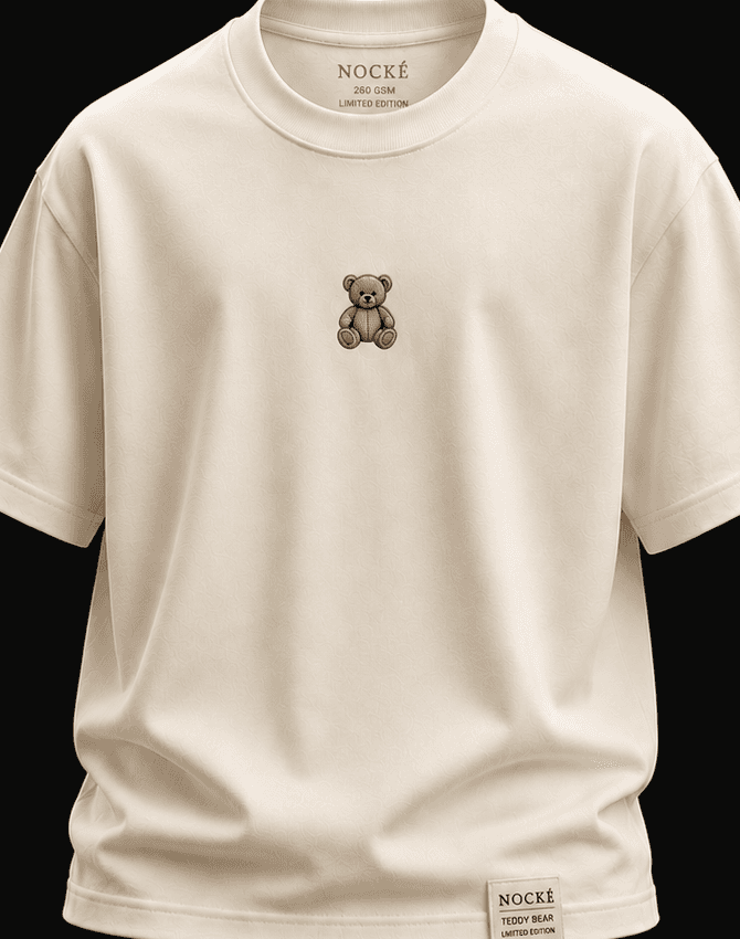 Teddy Bear Tee in Cream
