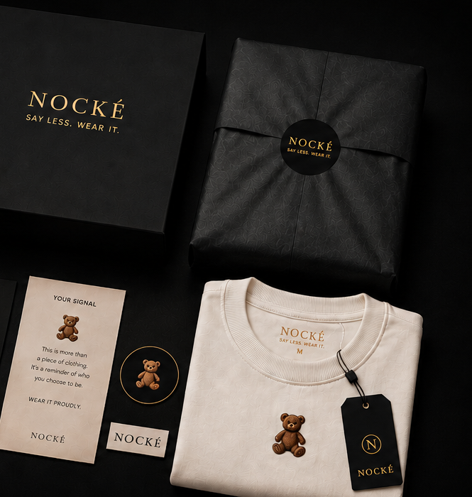 NOCKÉ full luxury packaging board with box tissue seal and meaning card