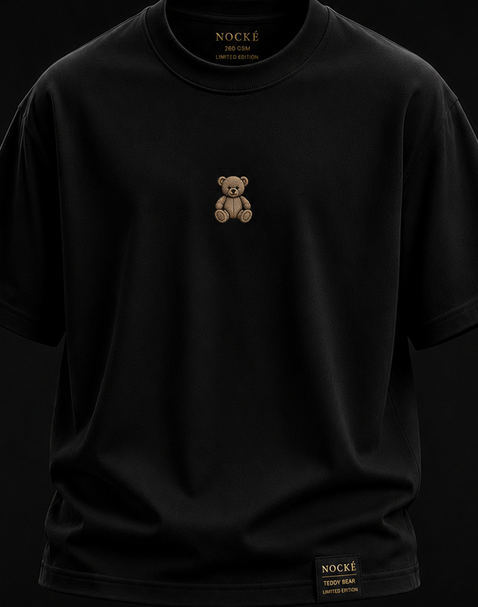 Teddy Bear Tee in Black
